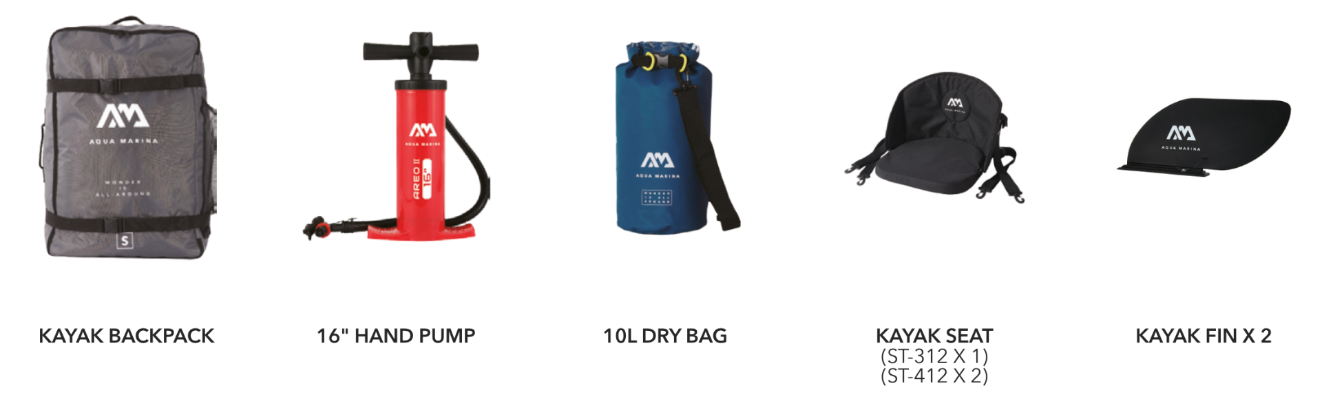 Aqua Marina Steam Drop Stitch Inflatable Kayak Accessories