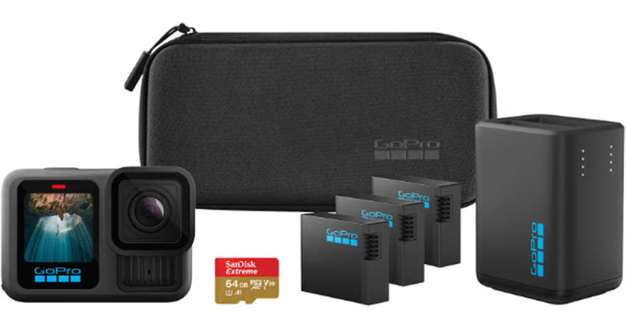 GoPro Hero 13 Black 5k Action Camera Extended Power Bundle Contents