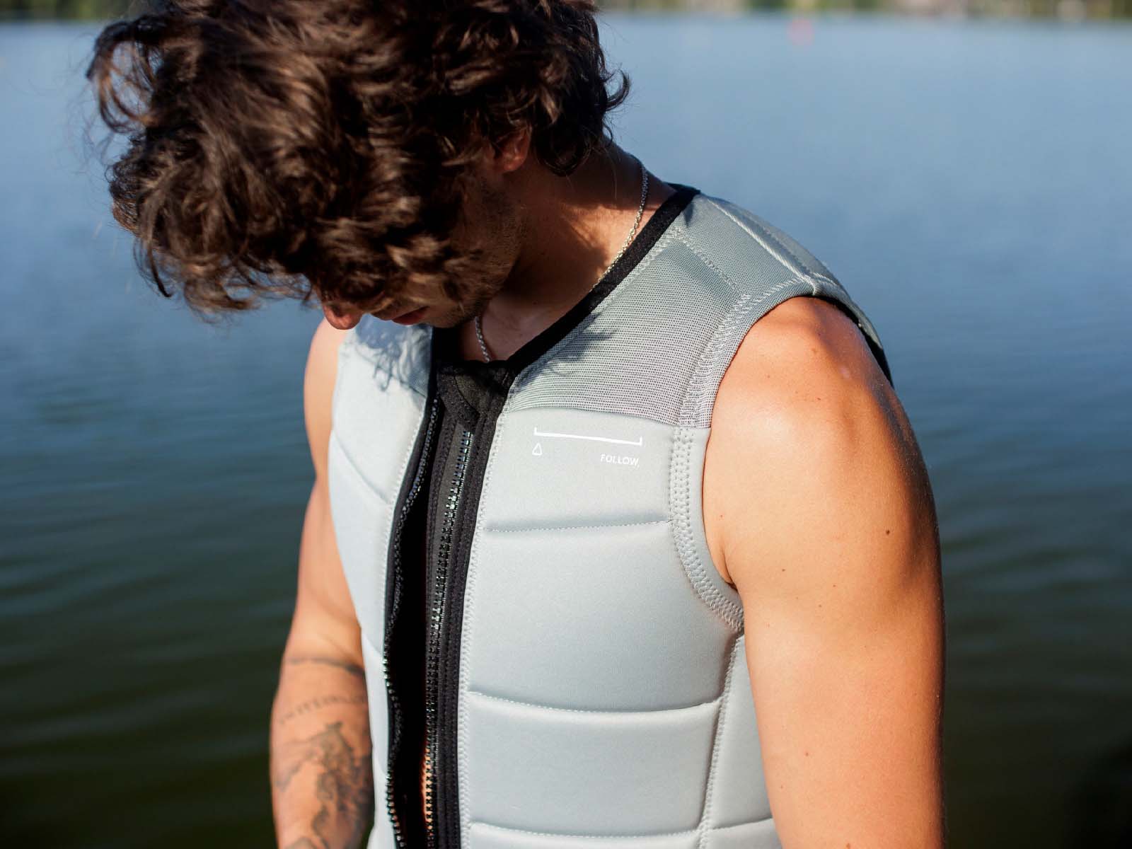 Follow Section Men's Impact Vest Stone In Use