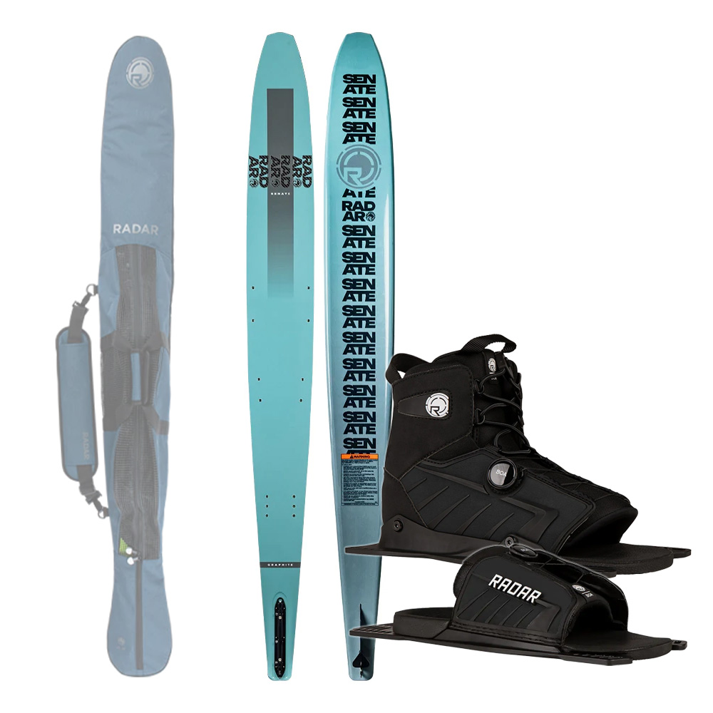 Radar Senate Graphite Slalom Waterski Package | BOA Bindings