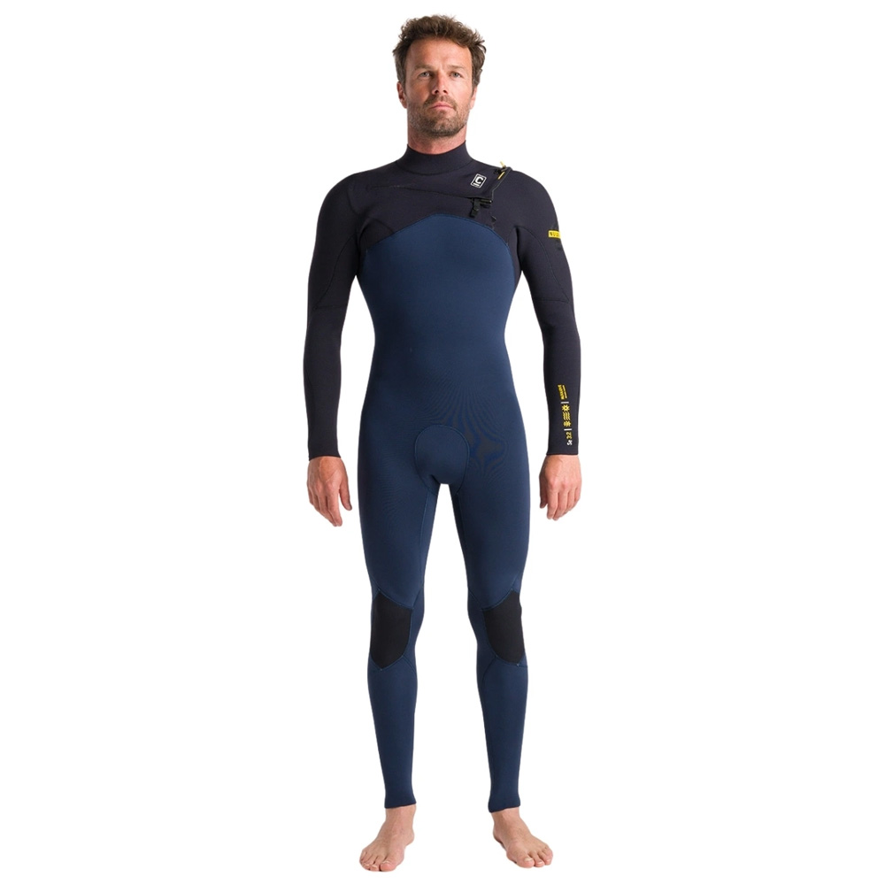 C-Skins NuWave Session 3/2mm Men's Chest Zip Wetsuit Bluestone/Black/Saffron