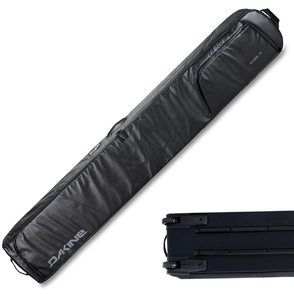 Dakine Fall Line Roller Wheelie Padded Ski Bag Black Coated