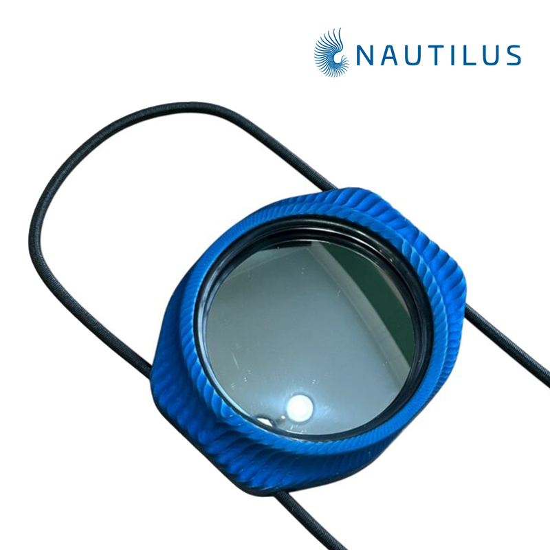 Deep In The Dark Wingman Machined Aluminium Mirror Blue Logo
