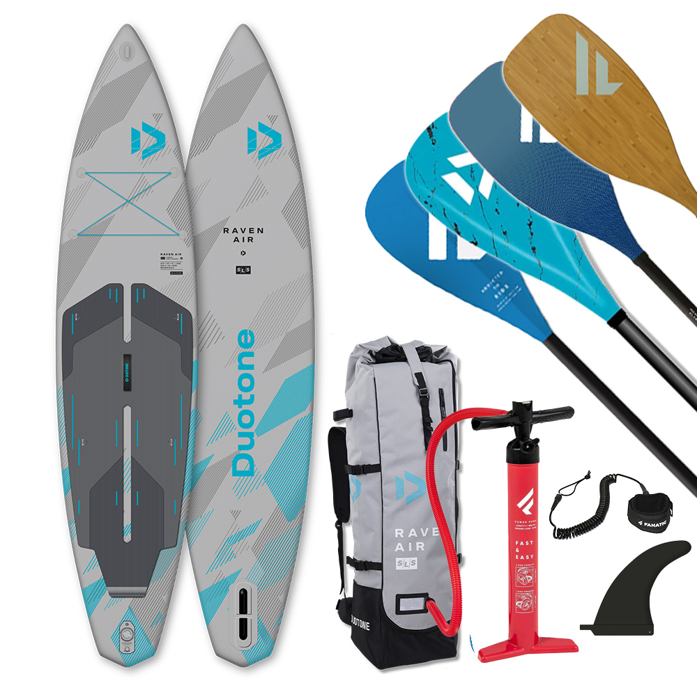 Duotone Raven Air SLS Inflatable Touring SUP Package Contents