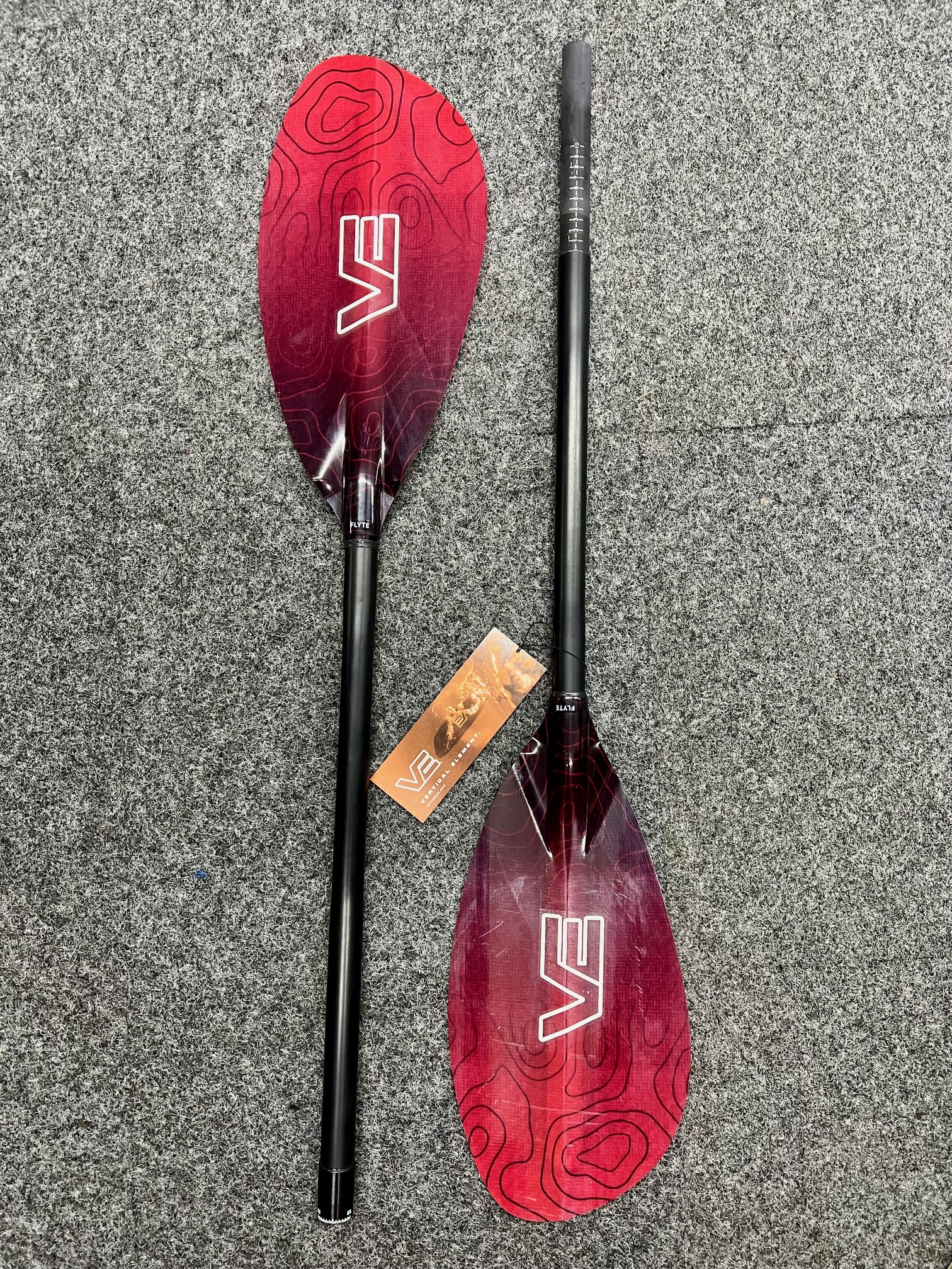 Factory Blemish VE Glass Flyte Whitewater Kayak Paddle 194-204cm Lava 2 Piece
