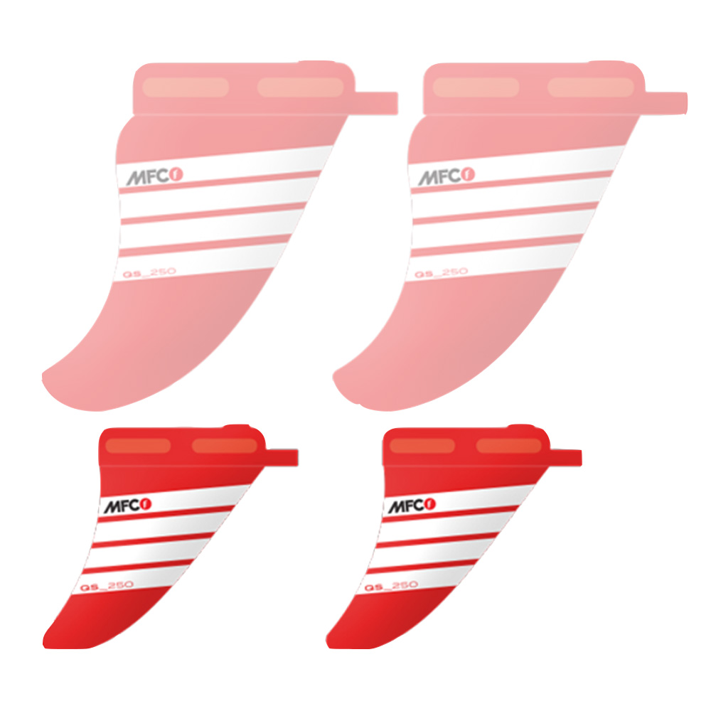 MFC QS RTM Quad Side Windsurf Fin Set Red