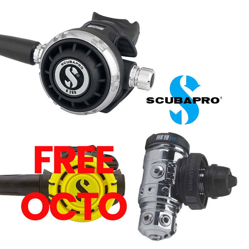 Scubapro MK19 G260 Set with FREE R105 Octo