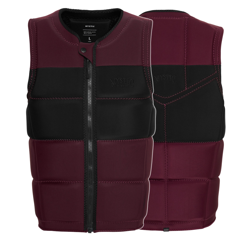 Mystic Peacock Men's Impact Vest Fzip Wake Oxblood Red