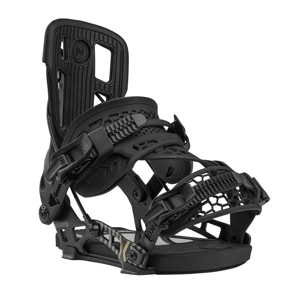 Flow NX2 Hybrid bindingen zwart Mサイズ 2026 Nidecker Flow NX2 Hybrid Quick Entry Snowboard Bindings