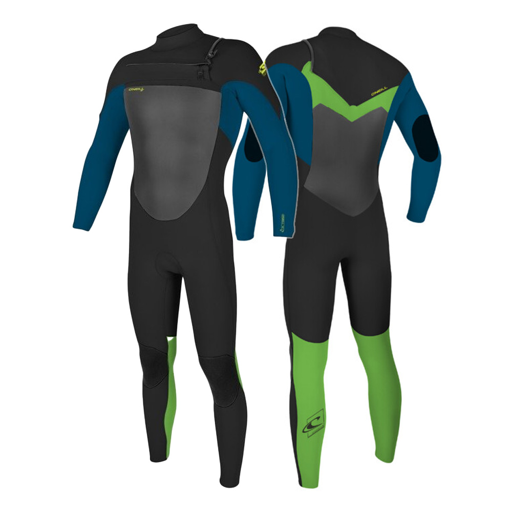 O'Neill Epic 4/3 Youth Chest Zip Full Wetsuit Black/Ultrablue/Dayglo