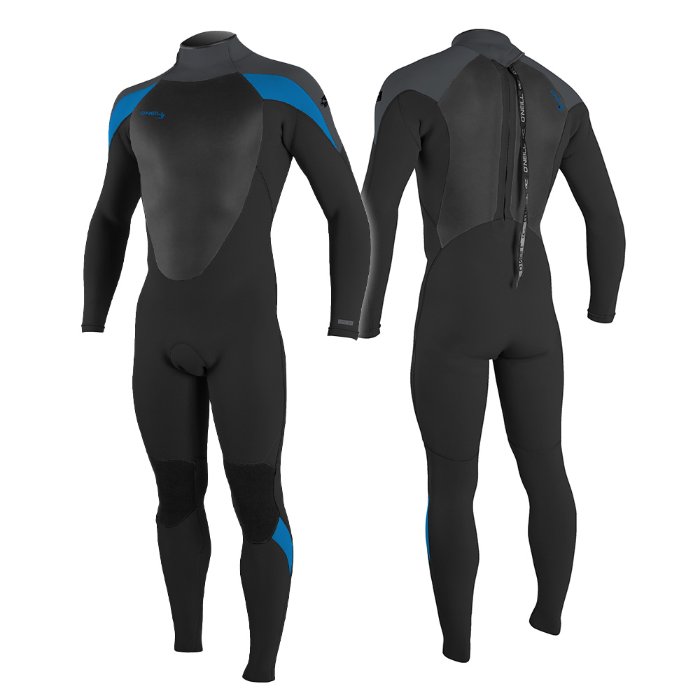 O'Neill Epic 5/4 Men's Back Zip Full Wetsuit Black/Graph/BaliBlue
