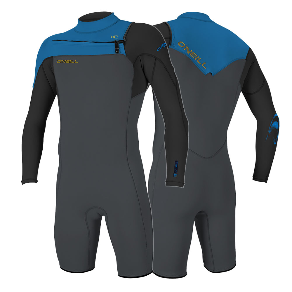 O'Neill Hammer 2mm L/S Spring Men's Front Zip Wetsuit Graph/Black/Ocean