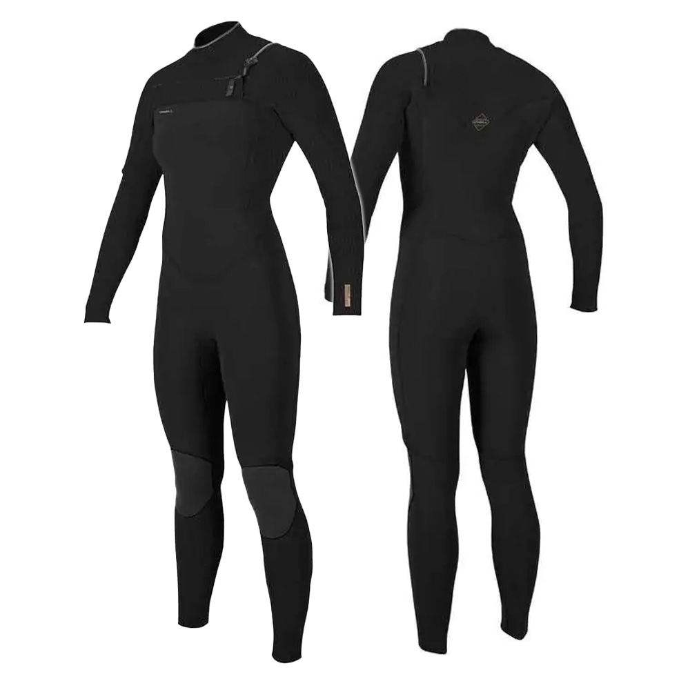 O'Neill Hyperfreak 5/4+ Womens Chest Zip Full Wetsuit Black