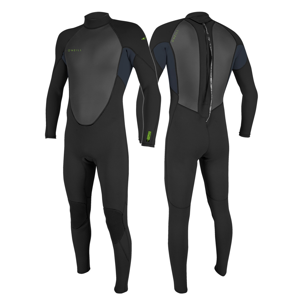 O'Neill Reactor 3/2 Youth Back Zip Full Wetsuit Black/Ocean