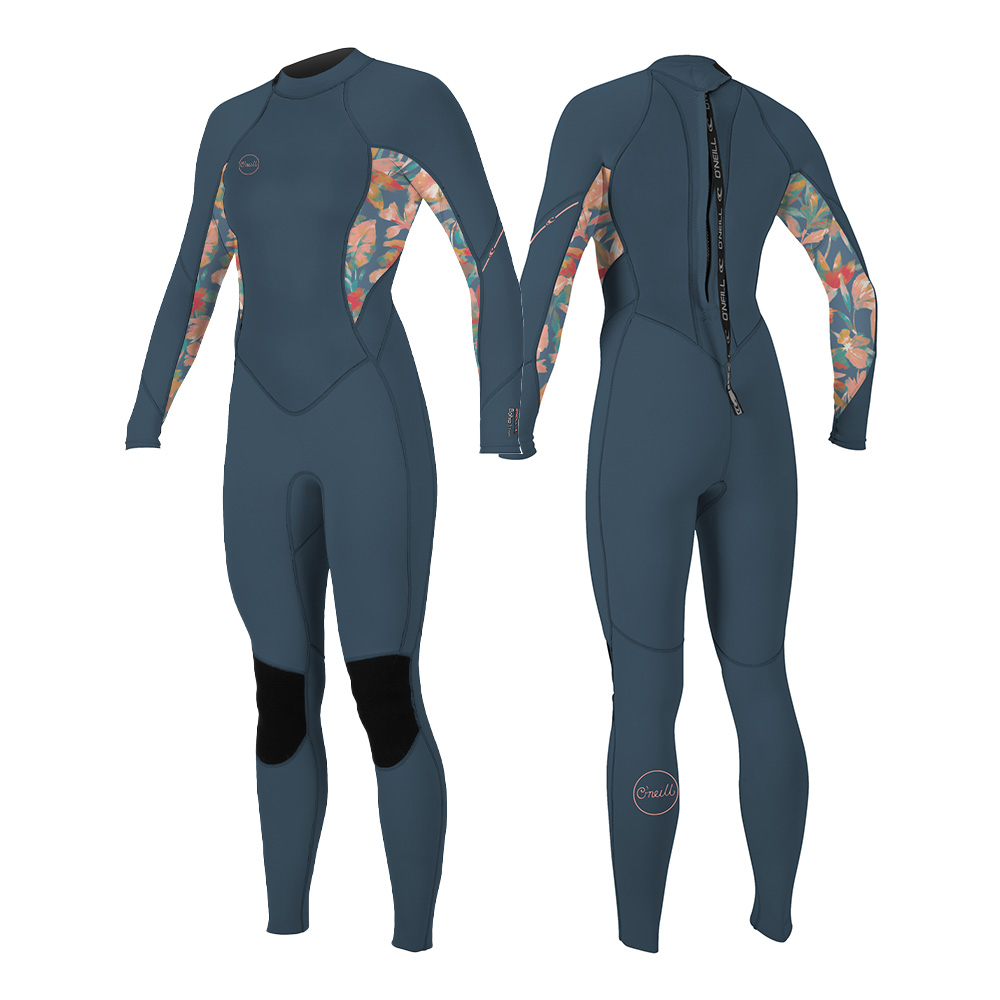 ONeill Bahia 2/1 Womens Front Zip L/S Shorty Wetsuit Shade/Palmento/Faded US 8 UK 10