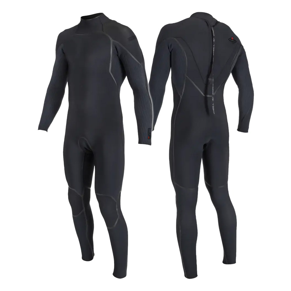 O'Neill Hyperfreak Fire 5/4 + Mens Back Zip Full Wetsuit Black