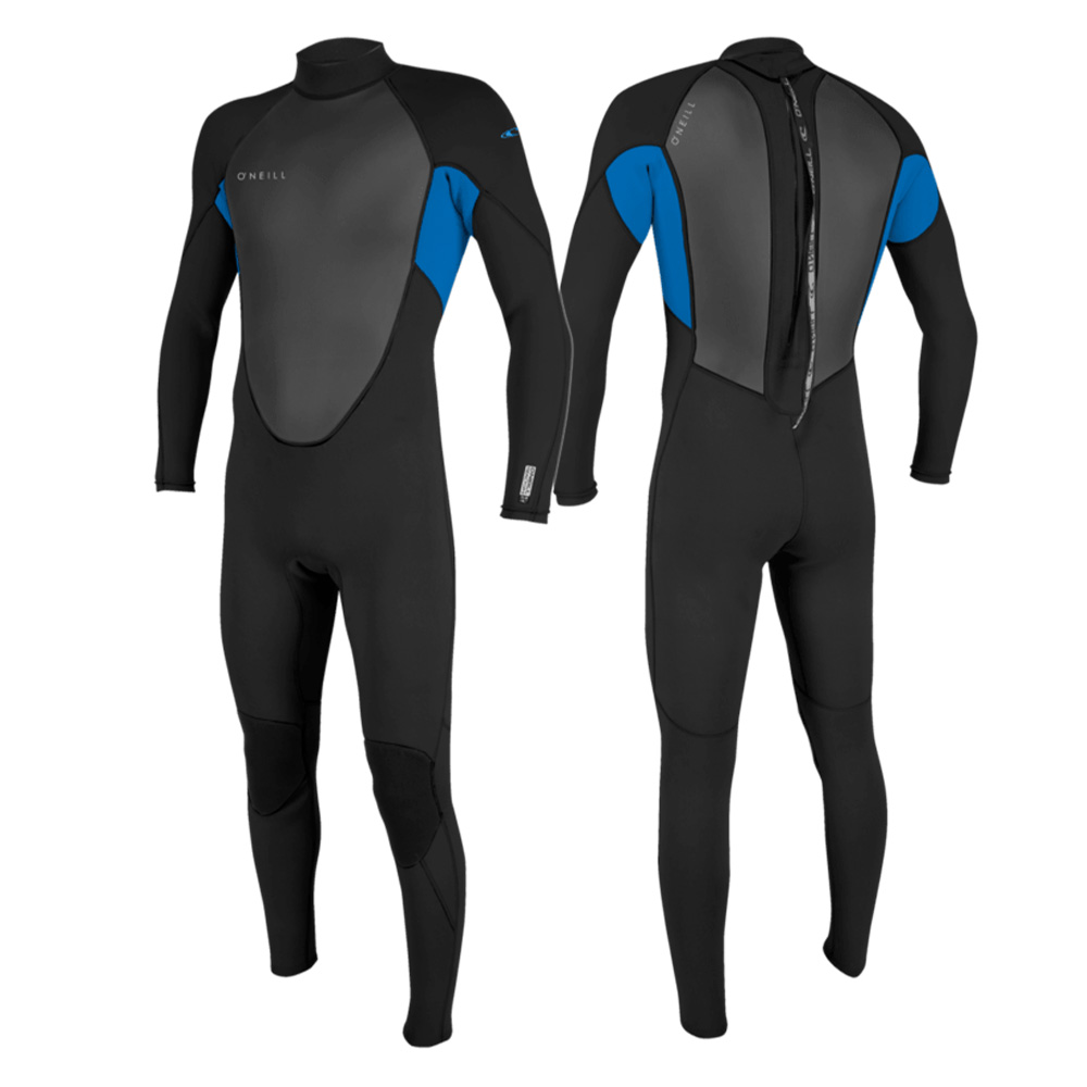 O'Neill Reactor 3/2 Men's Back Zip Full Wetsuit Black/Ocean