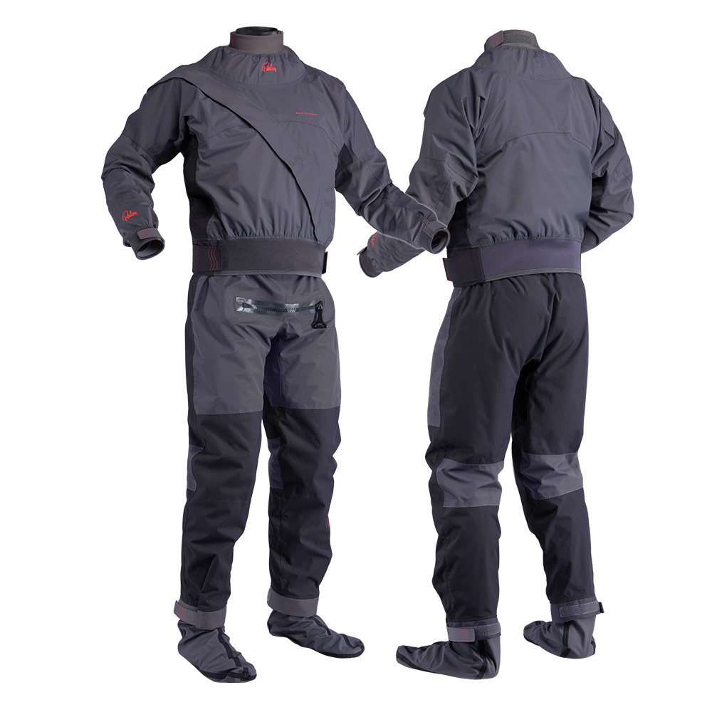Palm Cascade Mens Front Entry Drysuit Jet Grey/Black