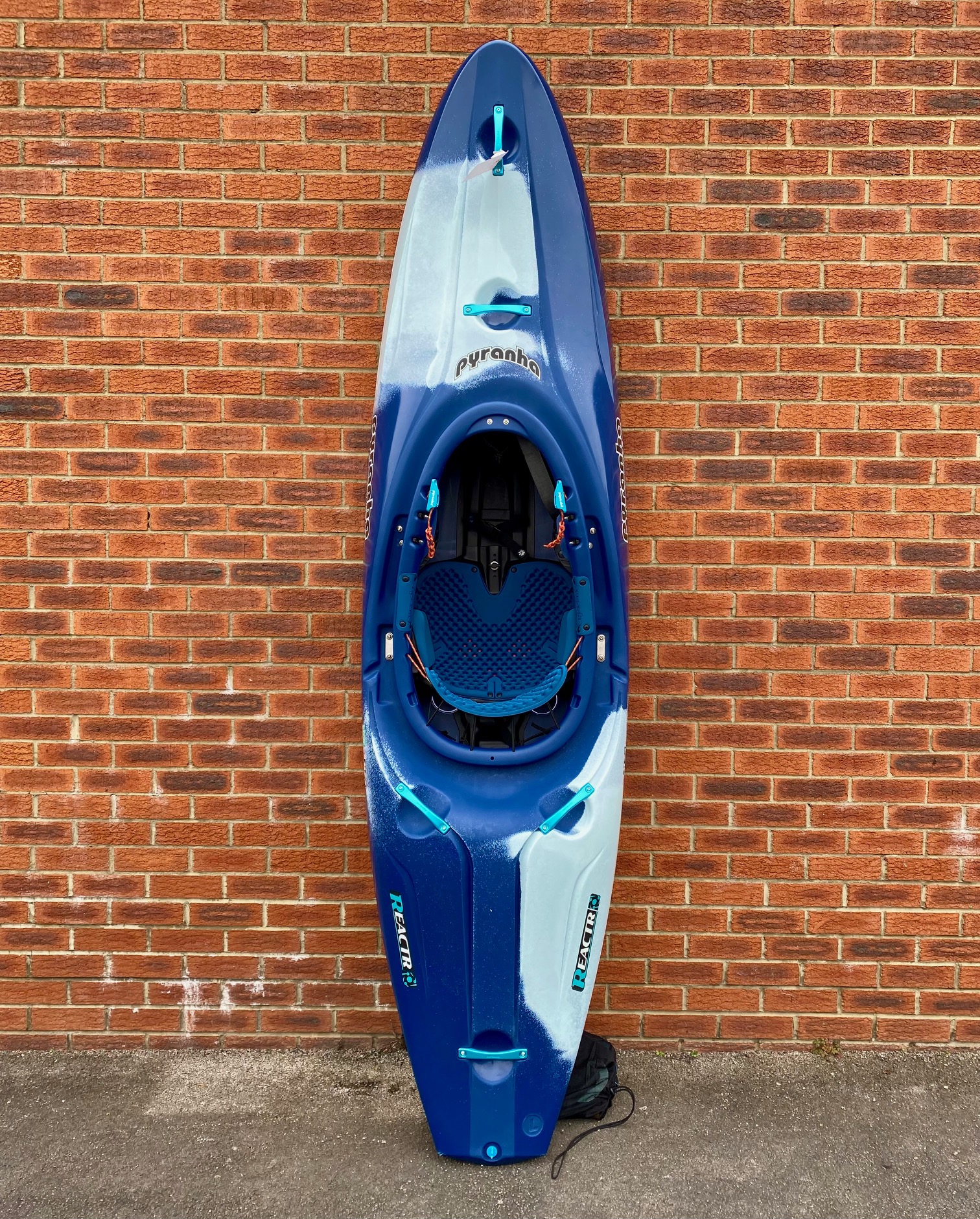 Pyranha ReactR Elite Kayak Large Navy White White Factory Blemish Deck