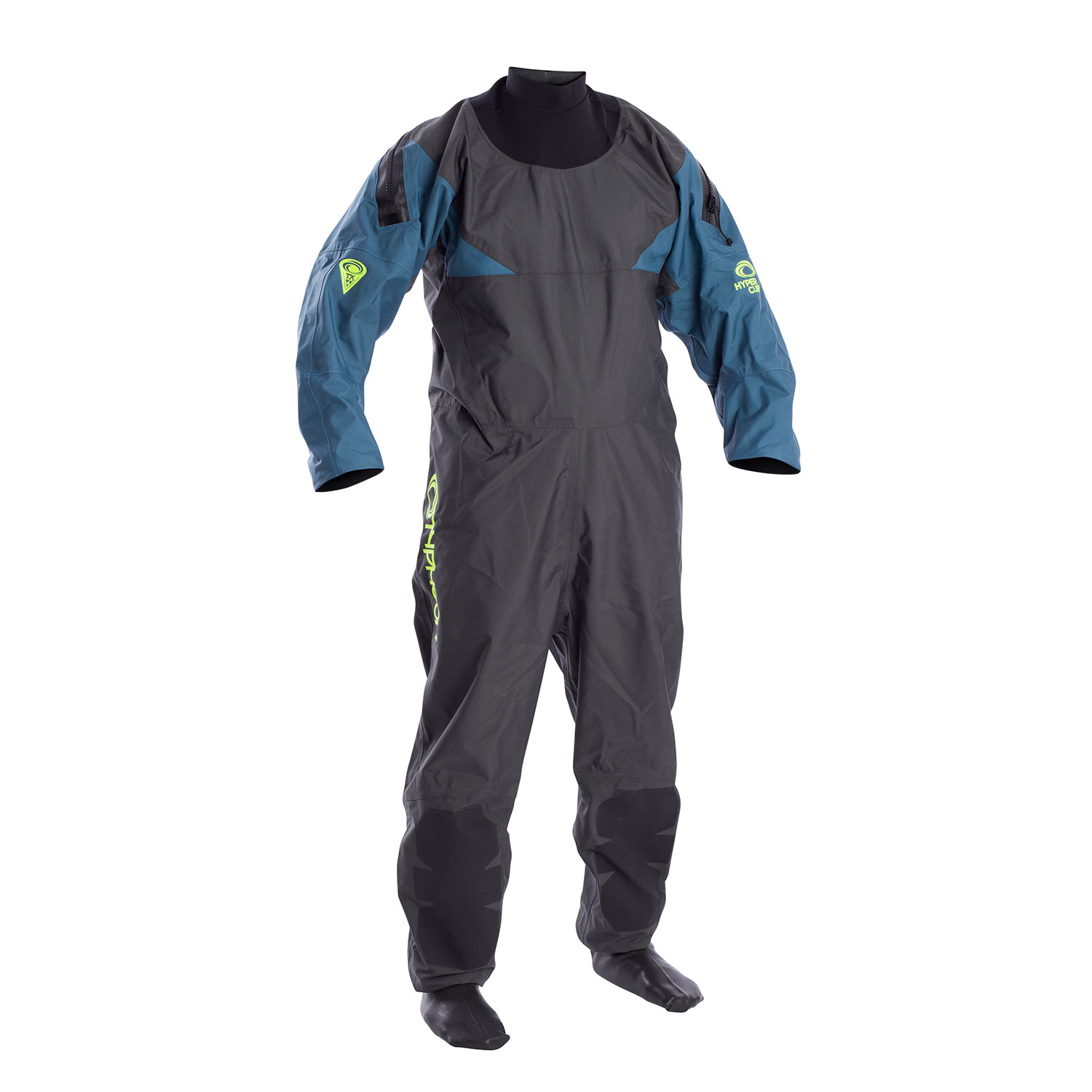 Typhoon Hypercurve Men's Back Entry Drysuit Teal/Graph