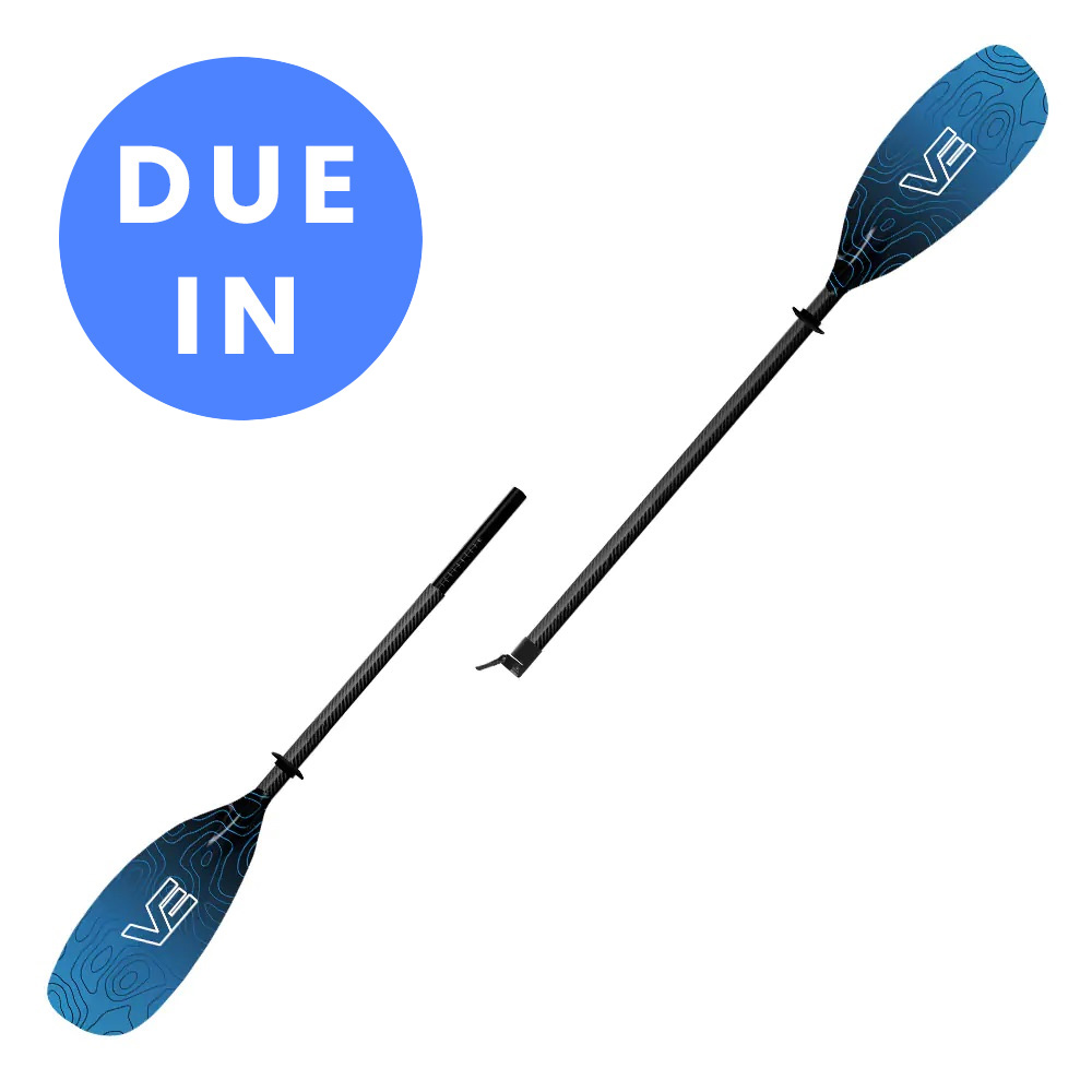 VE Glass Fara Touring Kayak Paddle 210-220cm Storm Blue 2 Piece | Factory Blemish