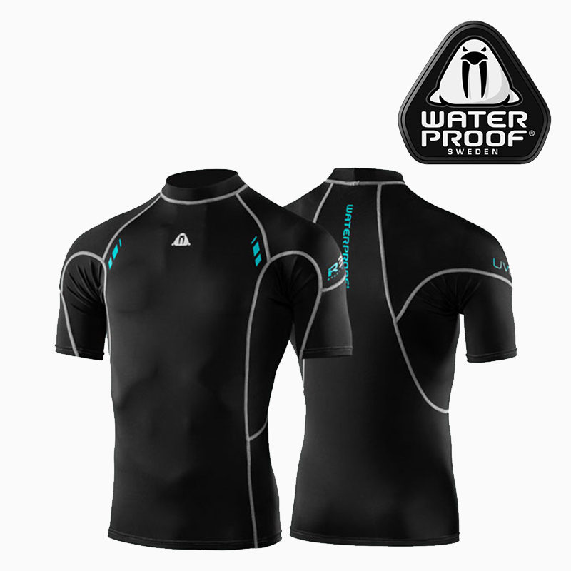 Waterproof R30 Mens Short Sleeve rashguard Logo