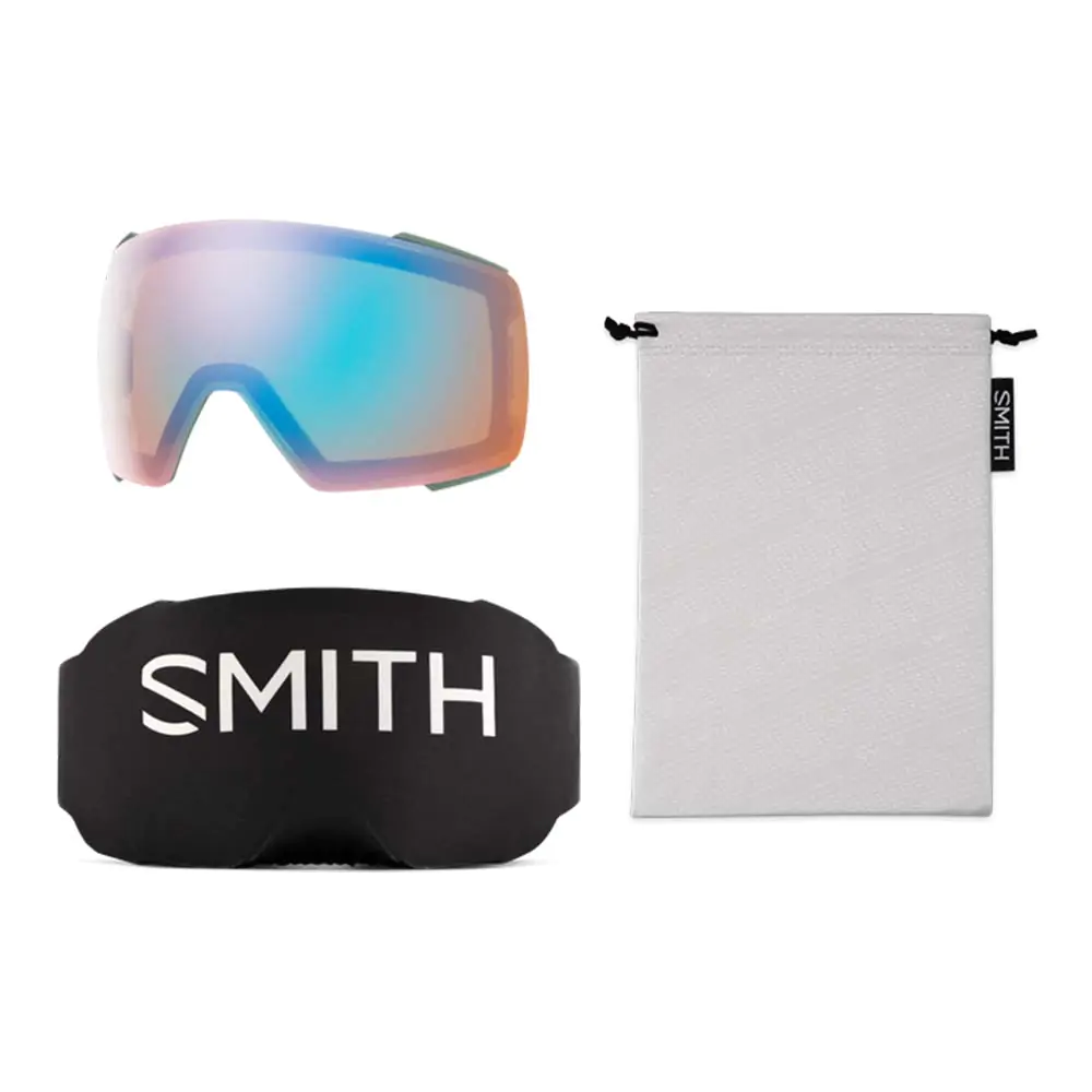 2025 Smith I/O Mag Snow Goggles Slate Red Mirror / Storm Blue