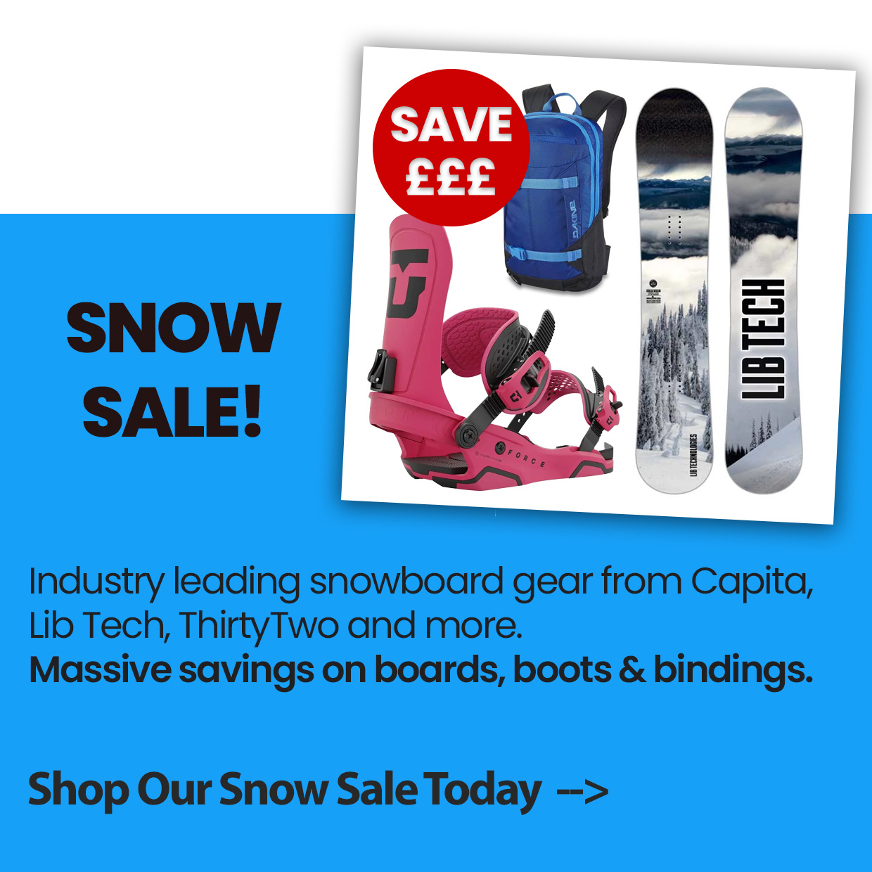 End Of Season Snowboard Offers at Robin Hood Watersports