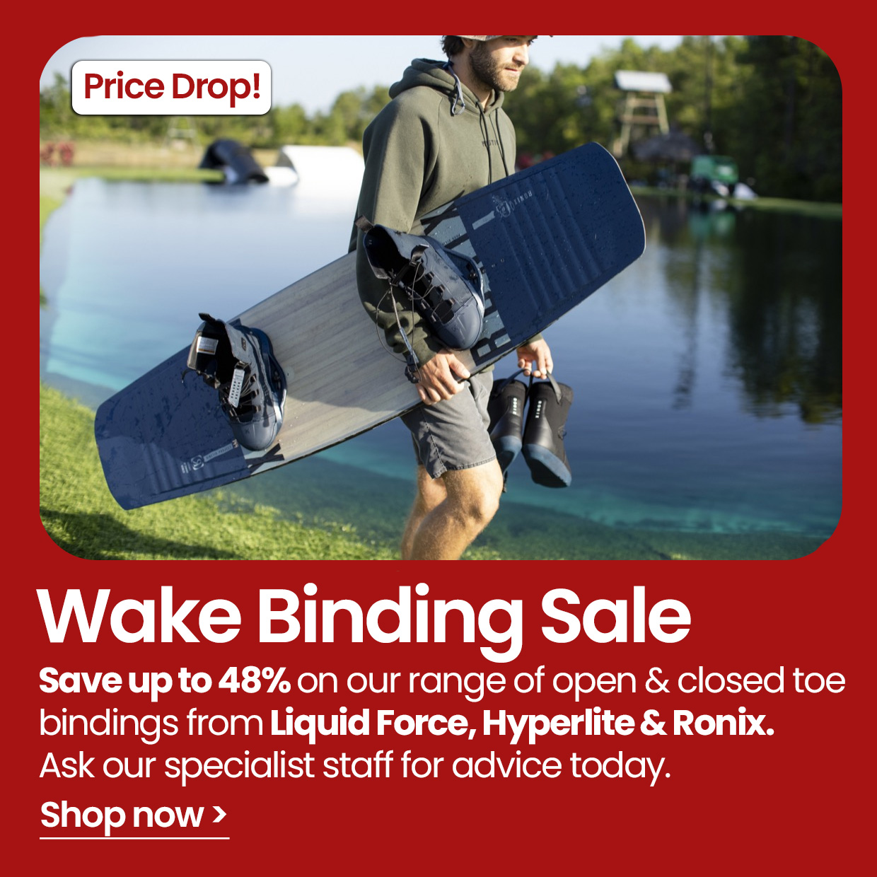 Wakeboard Binding Sale Now On At Robin Hood Watersports